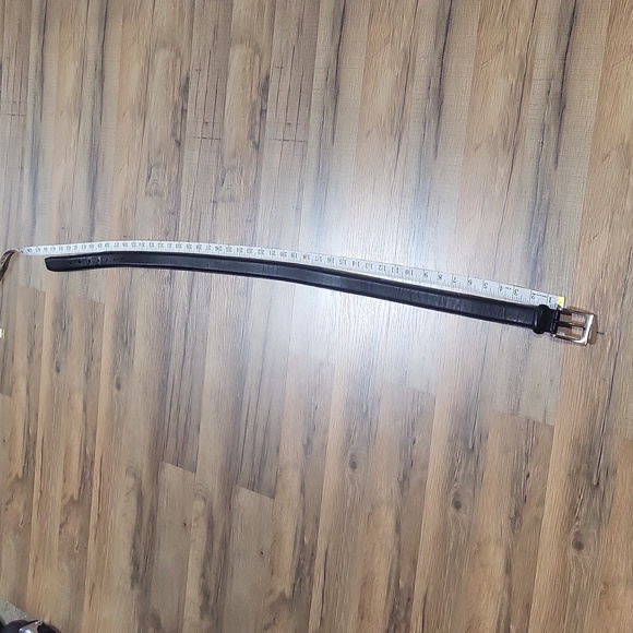 PERRY ELLIS Black portfolio #1P32030 Full Grain Cowhide Lined on Leather Belt - Picture 7 of 11